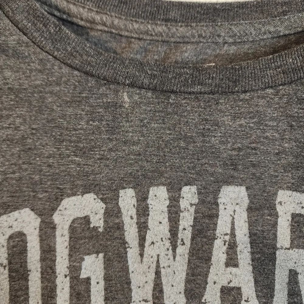 💘Harry Potter Hogwarts School Gray Short Sleeve Cotton Blend Tee Size 2XL